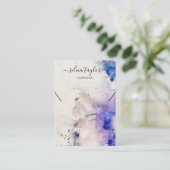 紫の金ゴールドアルコールイヤリングネックレスディスプレイカード 名刺 (スタンド正面)