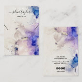 紫の金ゴールドアルコールイヤリングネックレスディスプレイカード 名刺 (正面/裏面)