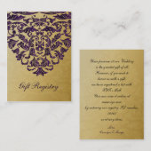紫の金ゴールドギフト登録カード エンクロージャーカード (正面/裏面)
