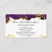 *~*紫の金ゴールドグリッターエレガントAgate 名刺 (裏面)