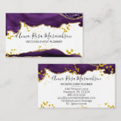 *~*紫の金ゴールドグリッターエレガントAgate 名刺 (正面/裏面)