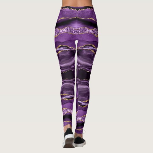 紫の金ゴールドグリッターレギンス レギンス (裏面)