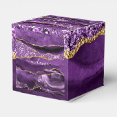 紫の金ゴールドグリッター名前をカスタムするギフト特典ボックス フェイバーボックス (裏面サイド)