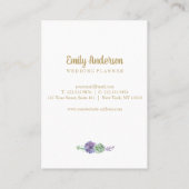 紫の金ゴールドハローカード 名刺 (裏面)