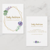 紫の金ゴールドハローカード 名刺 (正面/裏面)