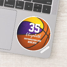 紫の金ゴールドバスケットボールチームは男の子の女の子に色を付ける