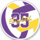 紫の金ゴールドバレーチームカラー シール (正面)