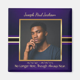 紫の金ゴールドフォトメモリアル マグネット