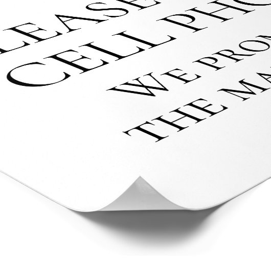 紫の金ゴールドフローラの結婚取り外し式のサイン ポスター (角)