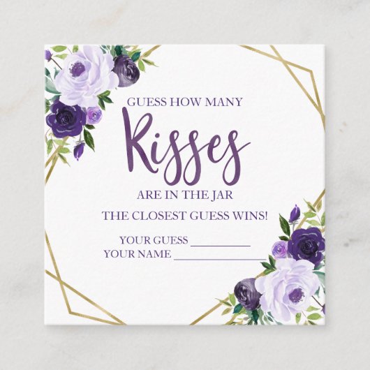 紫の金ゴールドフローラはキスカードの数を推測 エンクロージャーカード (正面)