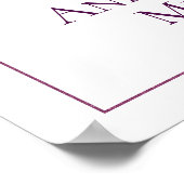 紫の金ゴールドフローラはサイン結婚にようこそ ポスター (角)