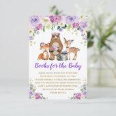 紫の金ゴールドフローラウッドランド動物の本ベビー エンクロージャーカード (スタンド正面)