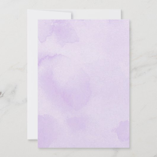 紫の金ゴールドフローラ冬のドライブBy Baby Shower 招待状 (裏面)