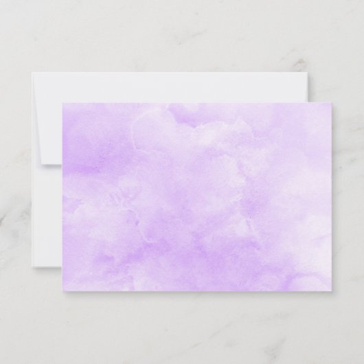 紫の金ゴールドフローラ水結婚色 出欠カード (裏面)