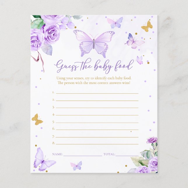 紫の金ゴールドフローラ蝶はベビー食品を推測 (正面)