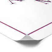 紫の金ゴールドフローラ18x24へようこそ結婚 ポスター (角)