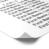 紫の金ゴールドフローラ9表結婚の座席表 ポスター (角)