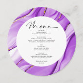 紫の金ゴールドラウンドメニューカード メニュー (正面)