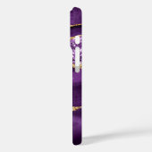 紫の金ゴールド大理石iPhoneケースと名前をカスタムする Case-Mate iPhoneケース (裏面 / 左)