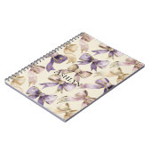 紫の金ゴールド弓 ノートブック (左側)