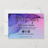 紫の金ゴールド抽象芸術水彩メディア挿入 (正面)