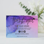 紫の金ゴールド抽象芸術水彩メディア挿入 (スタンド正面)