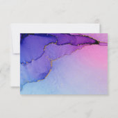 紫の金ゴールド抽象芸術水彩メディア挿入 (裏面)