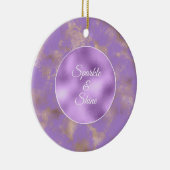 紫の金ゴールド抽象芸術 セラミックオーナメント (右)