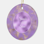 紫の金ゴールド抽象芸術 セラミックオーナメント (左)