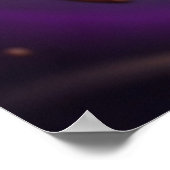 紫の金ゴールド渦巻きポスタープリント ポスター (角)