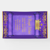 紫の金ゴールド王室のクラウンバナー 横断幕 (横)