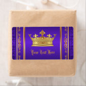 紫の金ゴールド王室のクラウン水瓶ラベル ラベル (インサイチュ)