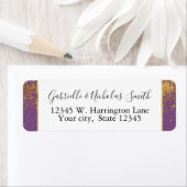 紫の金ゴールド紙吹雪点 ラベル (インサイチュ)