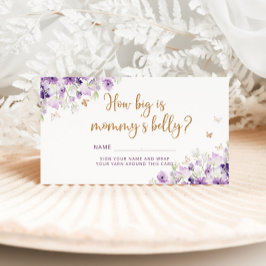 紫の金ゴールド蝶どのように大きいママの腹 エンクロージャーカード