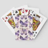 紫の金ゴールド蝶 トランプ (裏面)