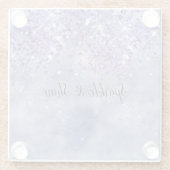 紫の金ゴールド輝き ガラスコースター (裏面)