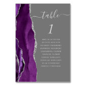 紫の銀のアガテグレイ結婚ズ テーブルナンバー (裏面)