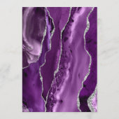 紫の銀のアゲットダーク結婚ズ メニュー (裏面)