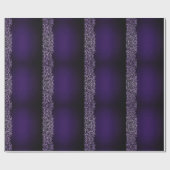 紫の銀の花柄 ラッピングペーパー (フラット)