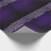 紫の銀の花柄 ラッピングペーパー (角)