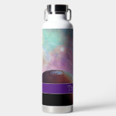 紫の銀河系と惑星 ウォーターボトル (正面)