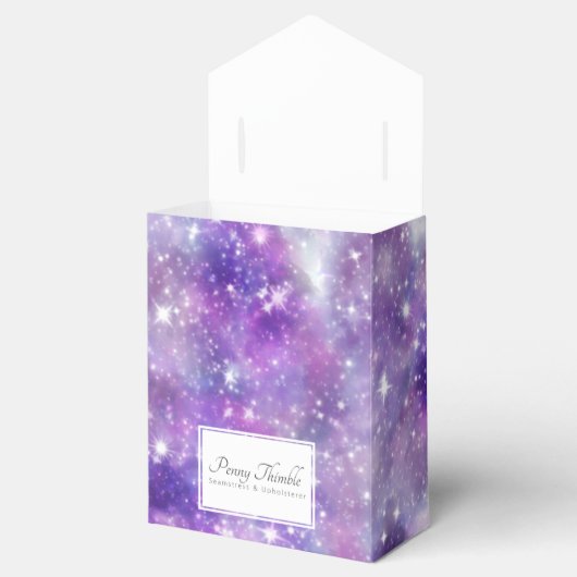 紫の銀河系と星 フェイバーボックス (オープン)