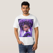 紫の銀河系の女の子(カール) Tシャツ (正面フル)