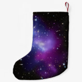 紫の銀河系クラスタ スモールクリスマスストッキング (裏面)