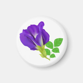紫の開花フローラギフトラップ マグネット