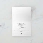 紫の開花ムーディ結婚ー書道 サンキューカード (内部)