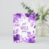 紫の開花水の色が良く近く取得カスタム ポストカード (スタンド正面)