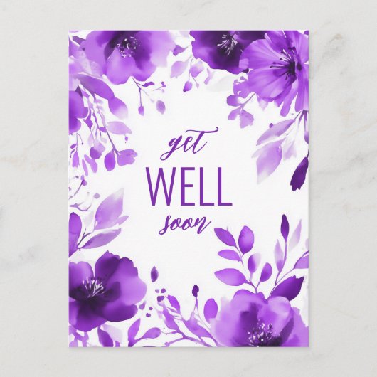 紫の開花水の色が良く近く取得カスタム ポストカード (正面)