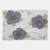 紫の開花 キッチンタオル (横)
