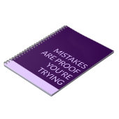 紫の間違いはあなたは試みている証拠 ノートブック (左側)